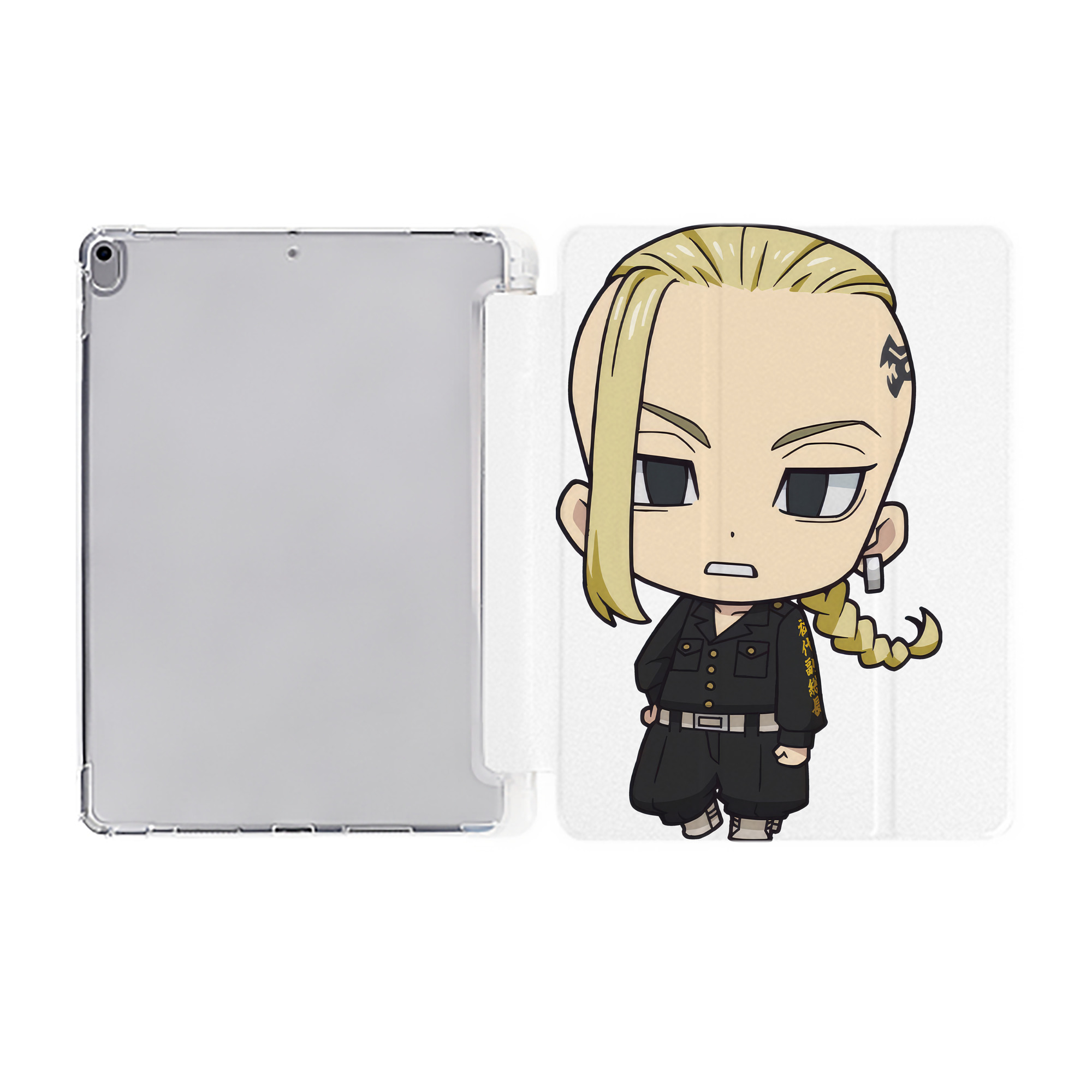 （画像用） 東京リベンジャーズ Tokyo Revengers IPad ケース ペン収納付き 三つ折りスタンド PUレザー×シリコン 対応機種9.5/10.5/10.9インチ